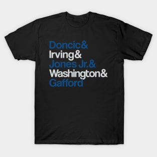 Mavs superstars: Dallas Starting Five Tribute Tee T-Shirt